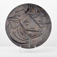 Pablo Picasso Tete de Taureau Plate, Unique Glaze (A.R. 329) - Sold for $29,900 on 02-08-2020 (Lot 128).jpg